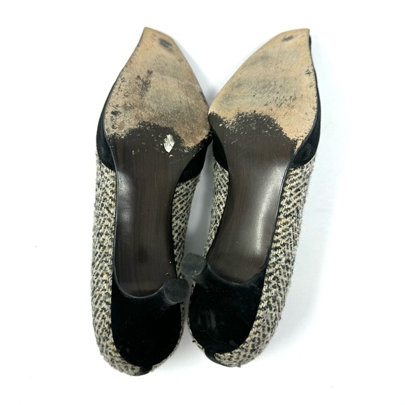 STUART WEITZMAN black suede and tweed heels, size 9 - Picture 10 of 10